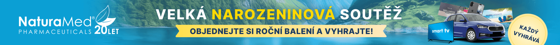 Velká narozeninová soutěž - Objednejte si roční balení a vyhrajte! Každý vyhrává