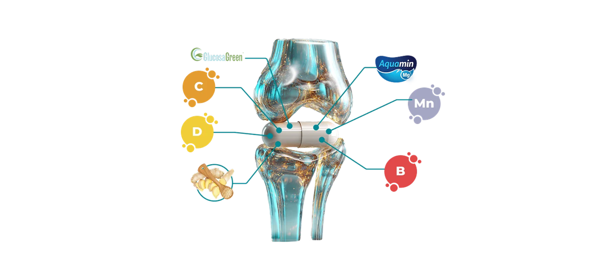 Složení FlexiMed Active: vytvořeno s ohledem zdraví kloubů, kostí a svalů